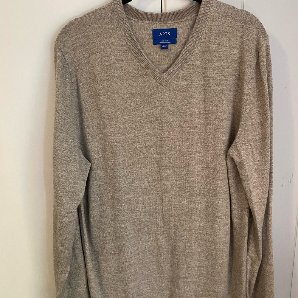 Apt. 9 Men's V-Neck Sweater in Light Brown
